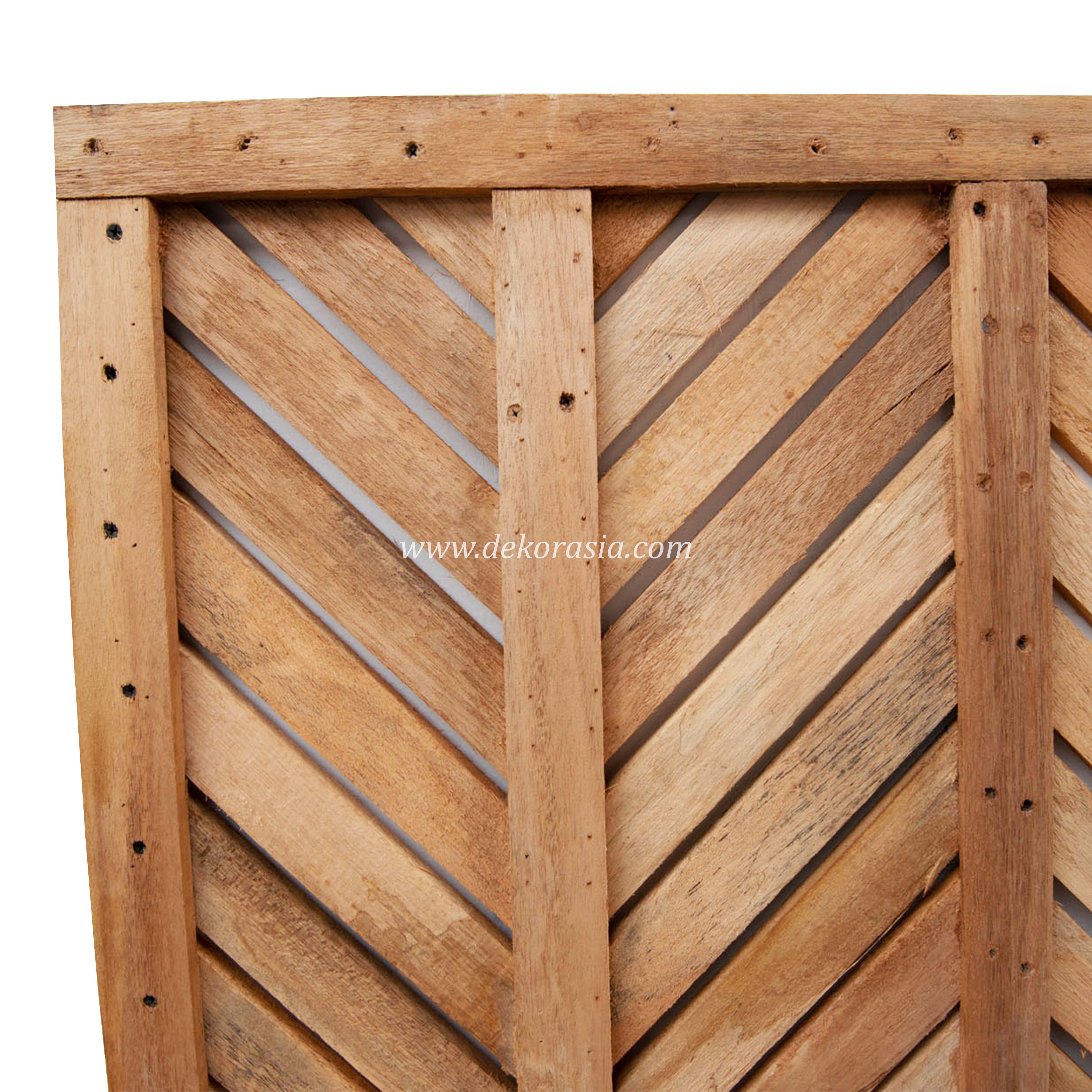 Wood Screen Merbau, Wood Penels Spider Pattern Design - Wood Fence Variation Pattern (Intsia retusa)